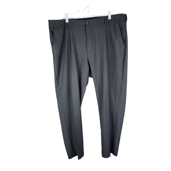 Mens Black Greg Norman Dress Pants Straight Chino Golf Flat Front Size 40X30 - Picture 1 of 11